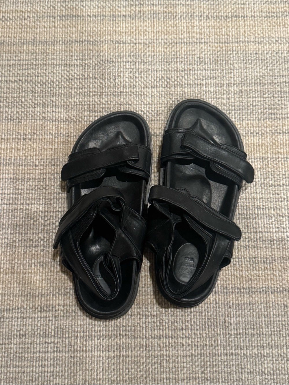 The Bali Tailor - Women's Black Leather Adjustable Strap Sandals
